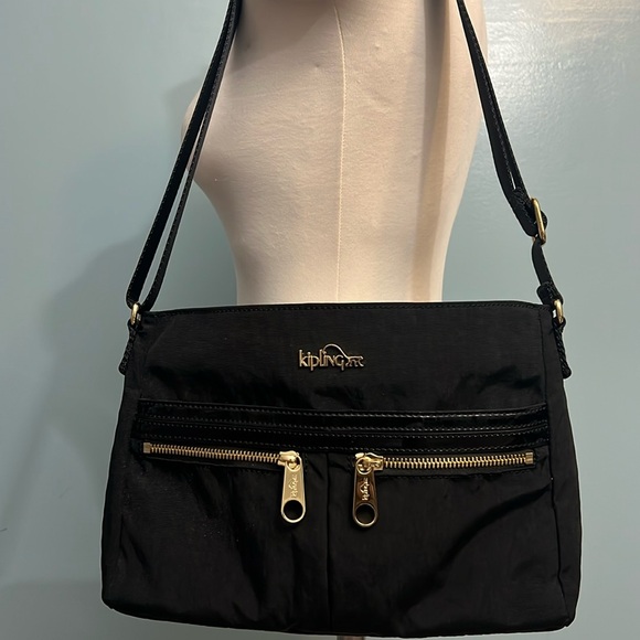 Kipling Handbags - Kipling, black nylon shoulder bag cross body
